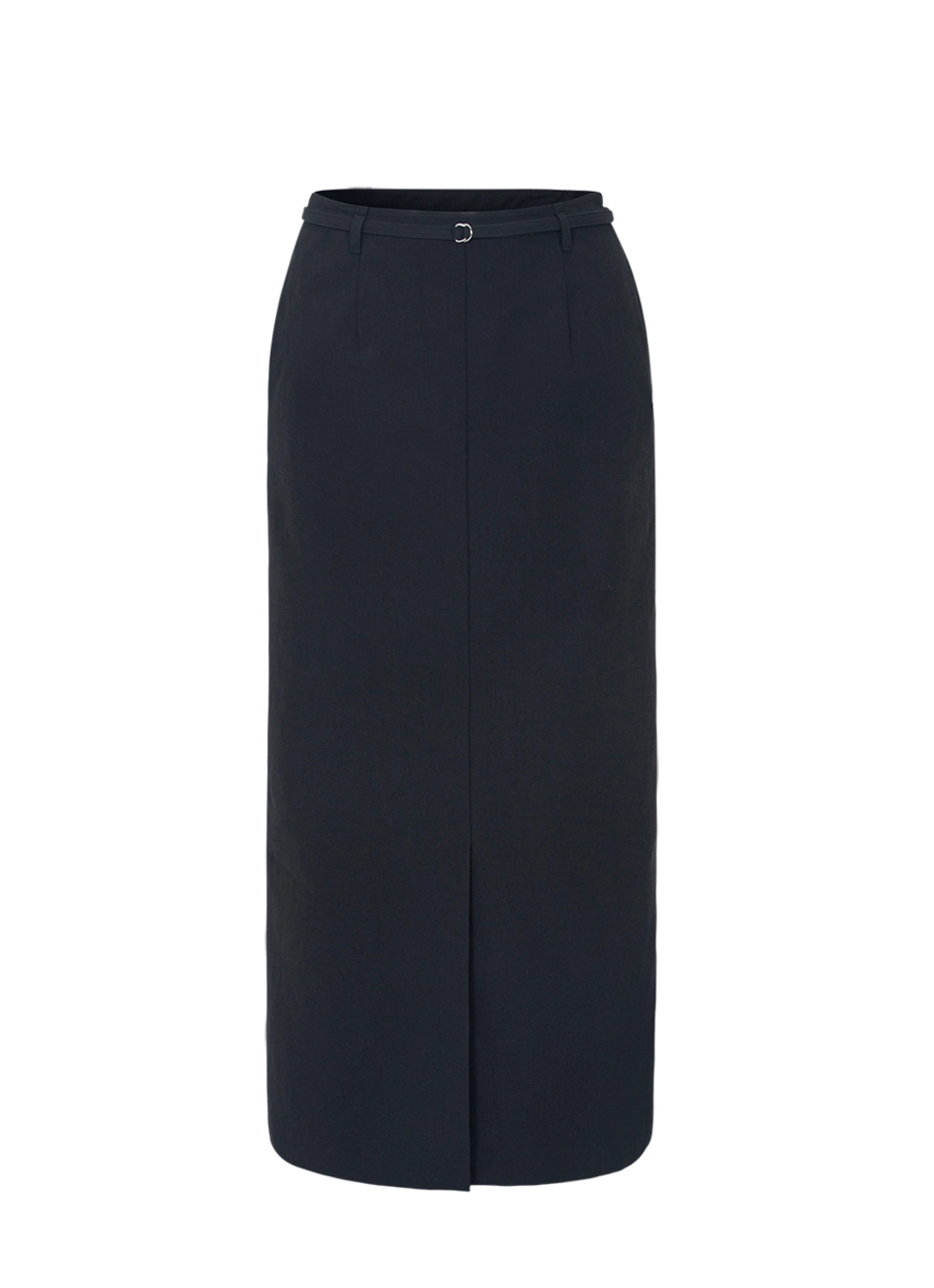 루시르주 Slit Point Belted Long-Skirt (black) 상품 이미지 3
