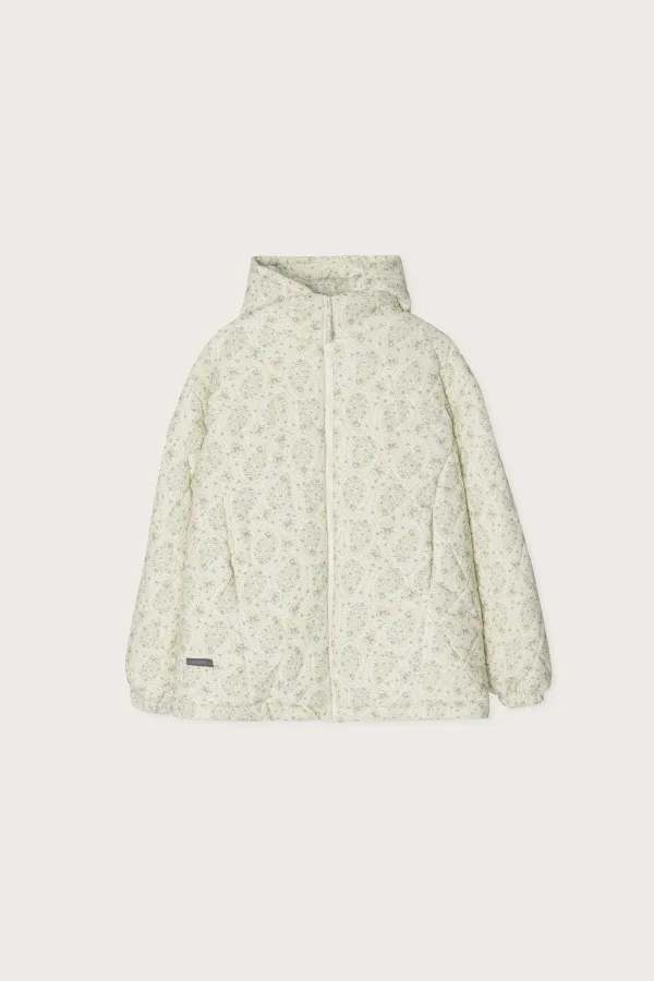 HOODED QUILTED JUMPER DOVE