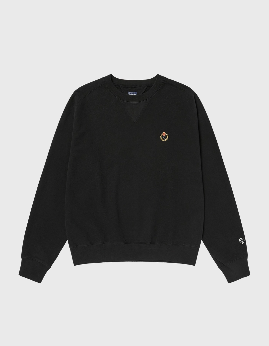 헤리티지플로스 CREST WASHED 221 CREWNECK / Black 상품 이미지 1