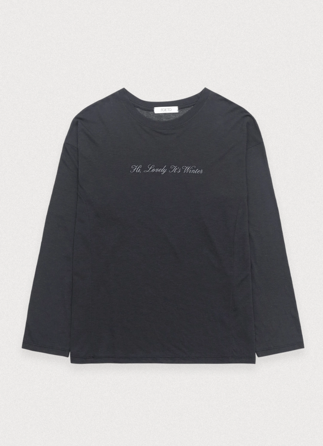 포에토 [4th] Hi lovely, winter tee - charcoal 상품 이미지 1