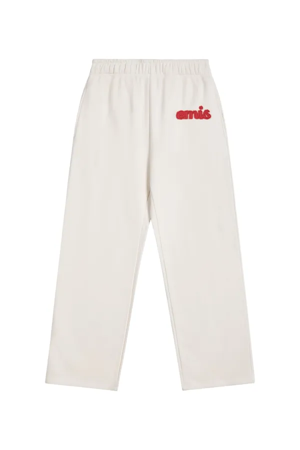 COLOR-BLOCK APPLIQUE JOGGER PANTS-IVORY