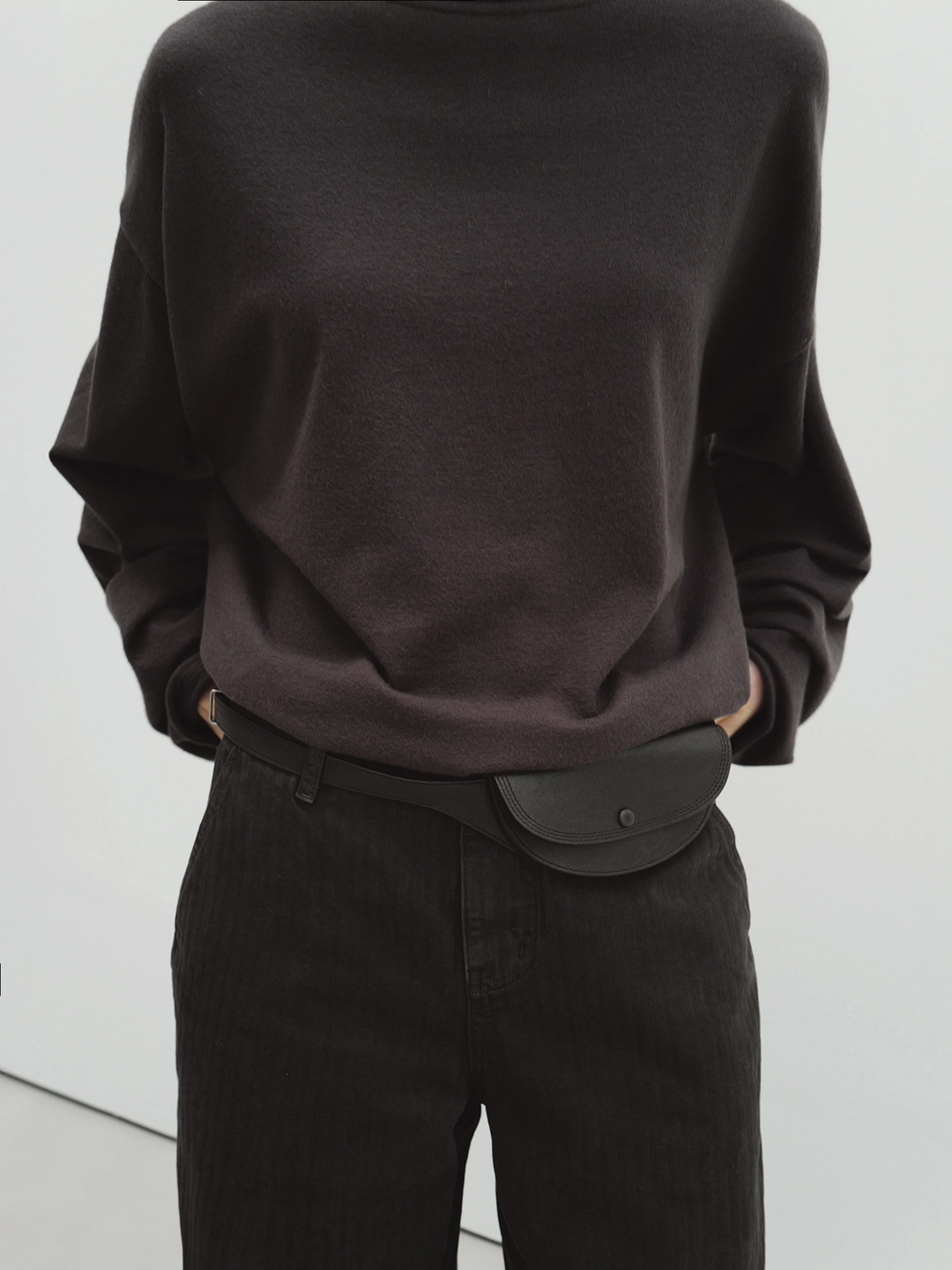 모이아 herringbone dyed denim (smoke brown) 상품 이미지 2