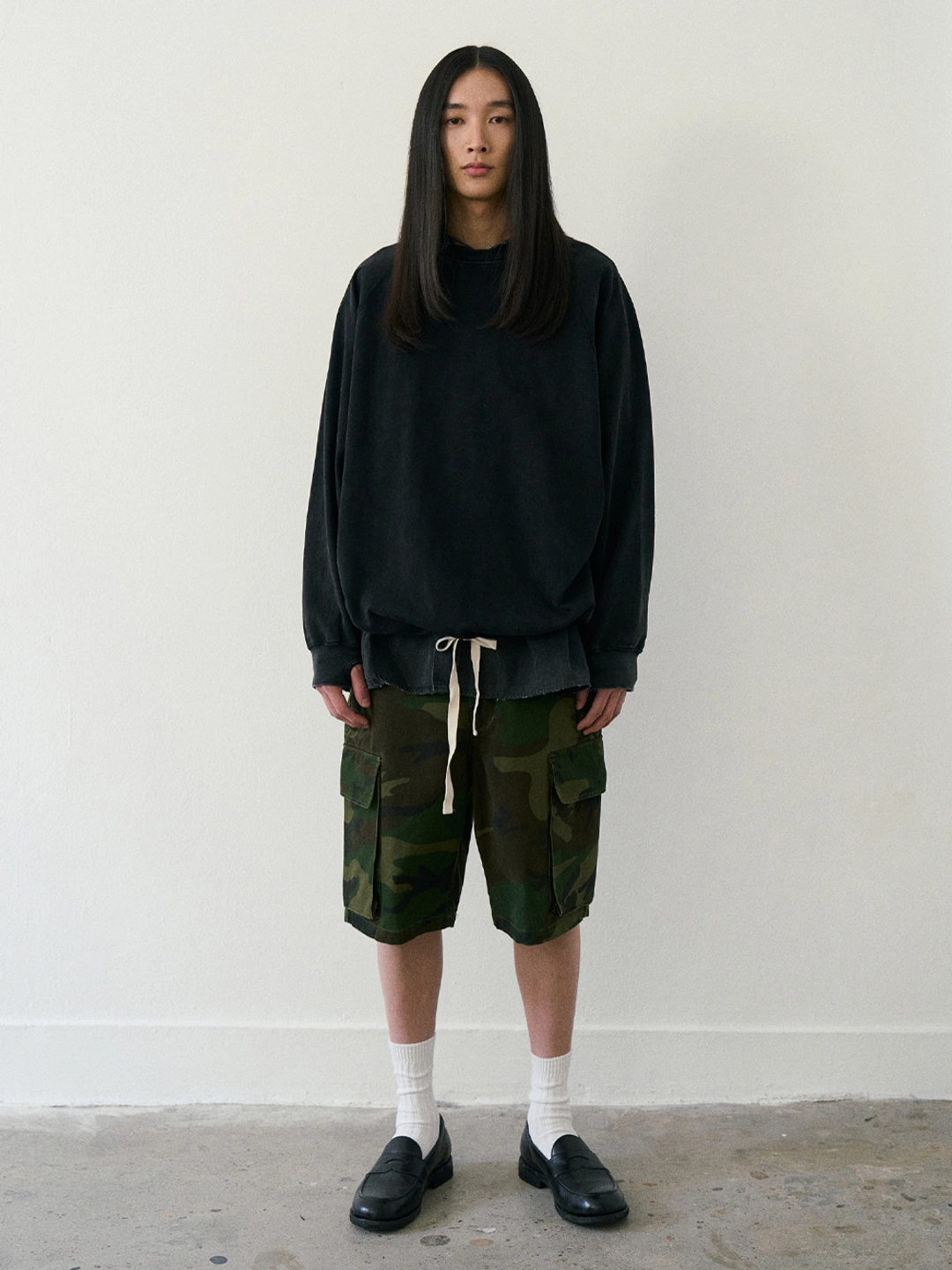 파르티멘토 Dolman Drawstring Long Sleeve_Black 상품 이미지 2
