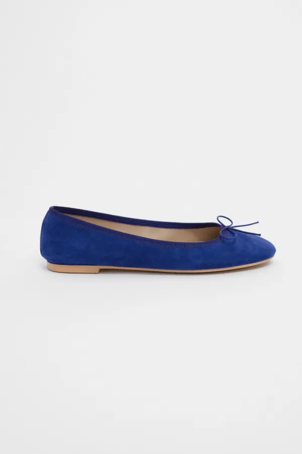 Ribbon Flat 001 (Suede ver.)_Cobalt Blue
