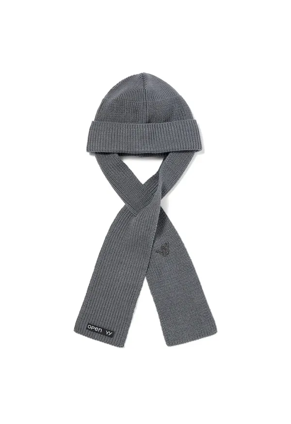 SCARF BEANIE, CHARCOAL