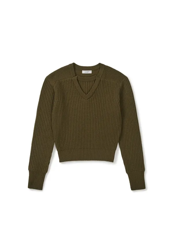 DOUBLE LAYER PULLOVER (KHAKI)