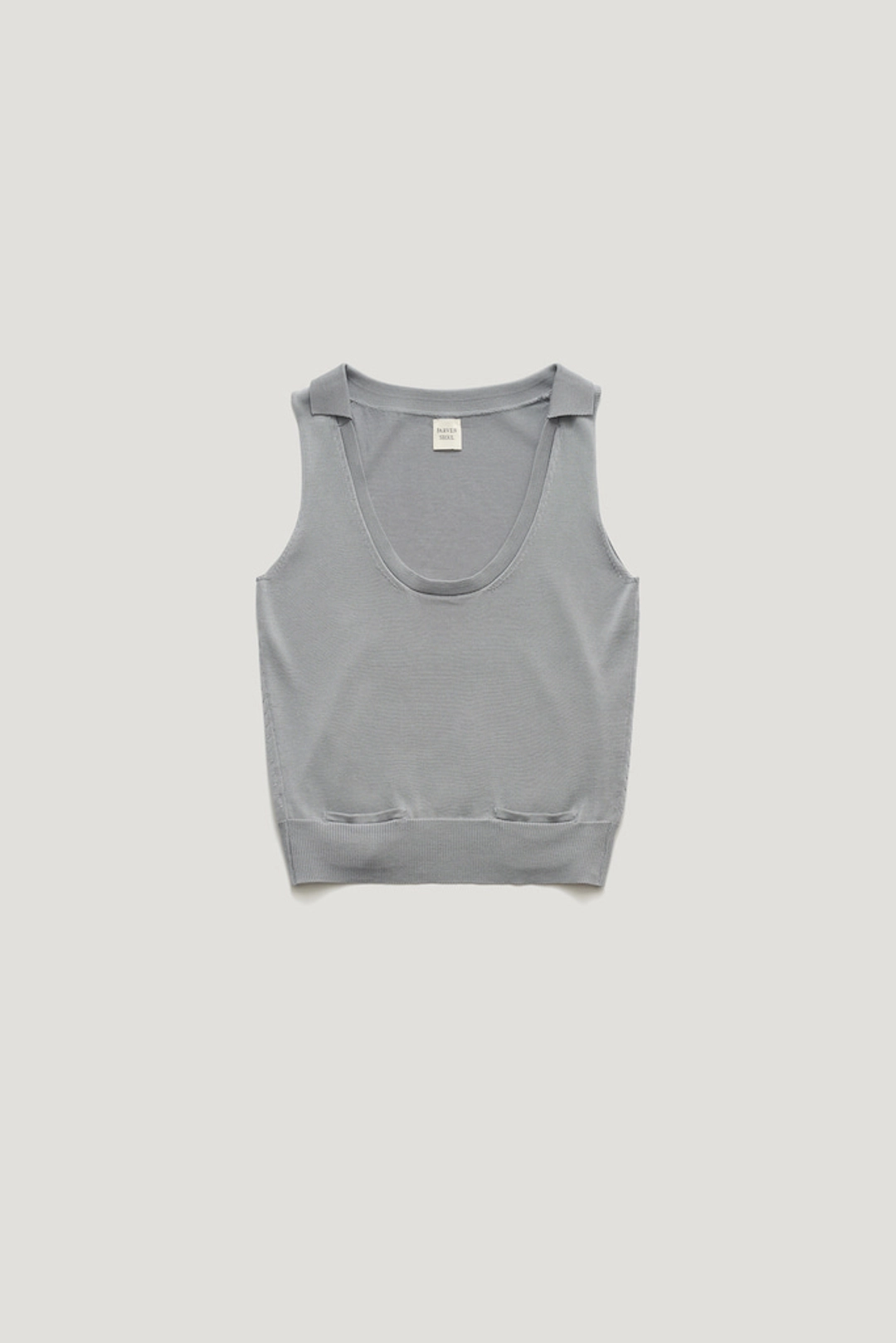 파르벵 VELINA U-NECK POCKET COLLAR KNIT_GREY / ₩129,000 상품 이미지 1