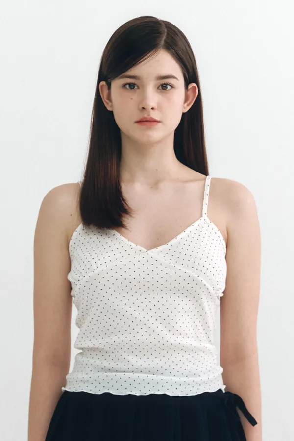 [태연, 조이, 키키 이솔 착용] Dot Sleeveless Ivory