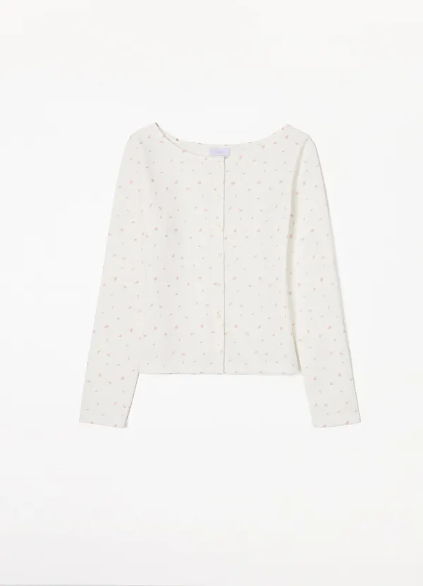 Garden Eyelet Cardigan(Floral)