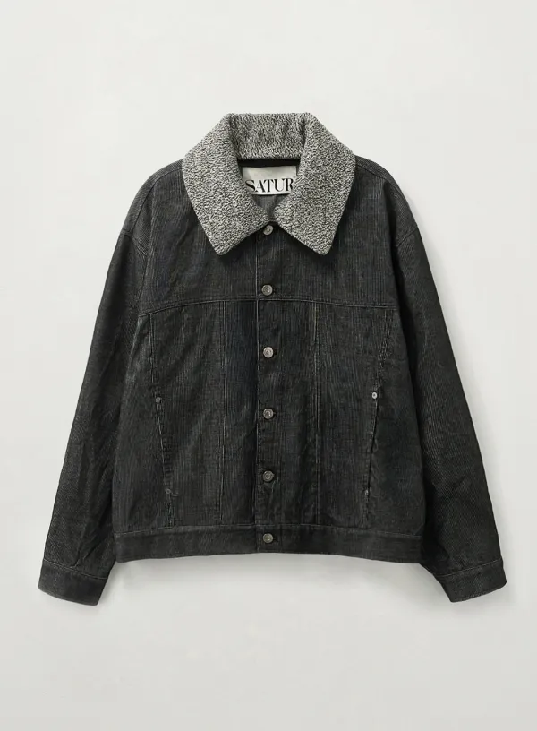 Camaro Corduroy Fade Jacket - Black