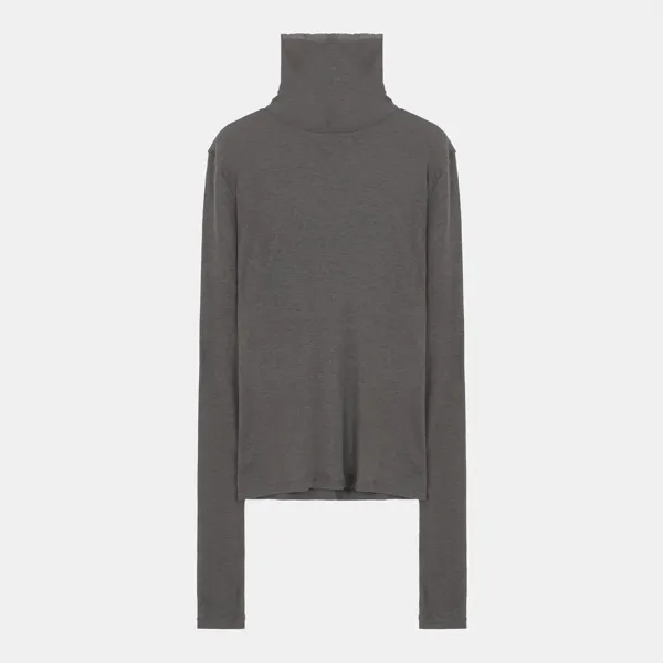 wool turtle-neck top (gray)