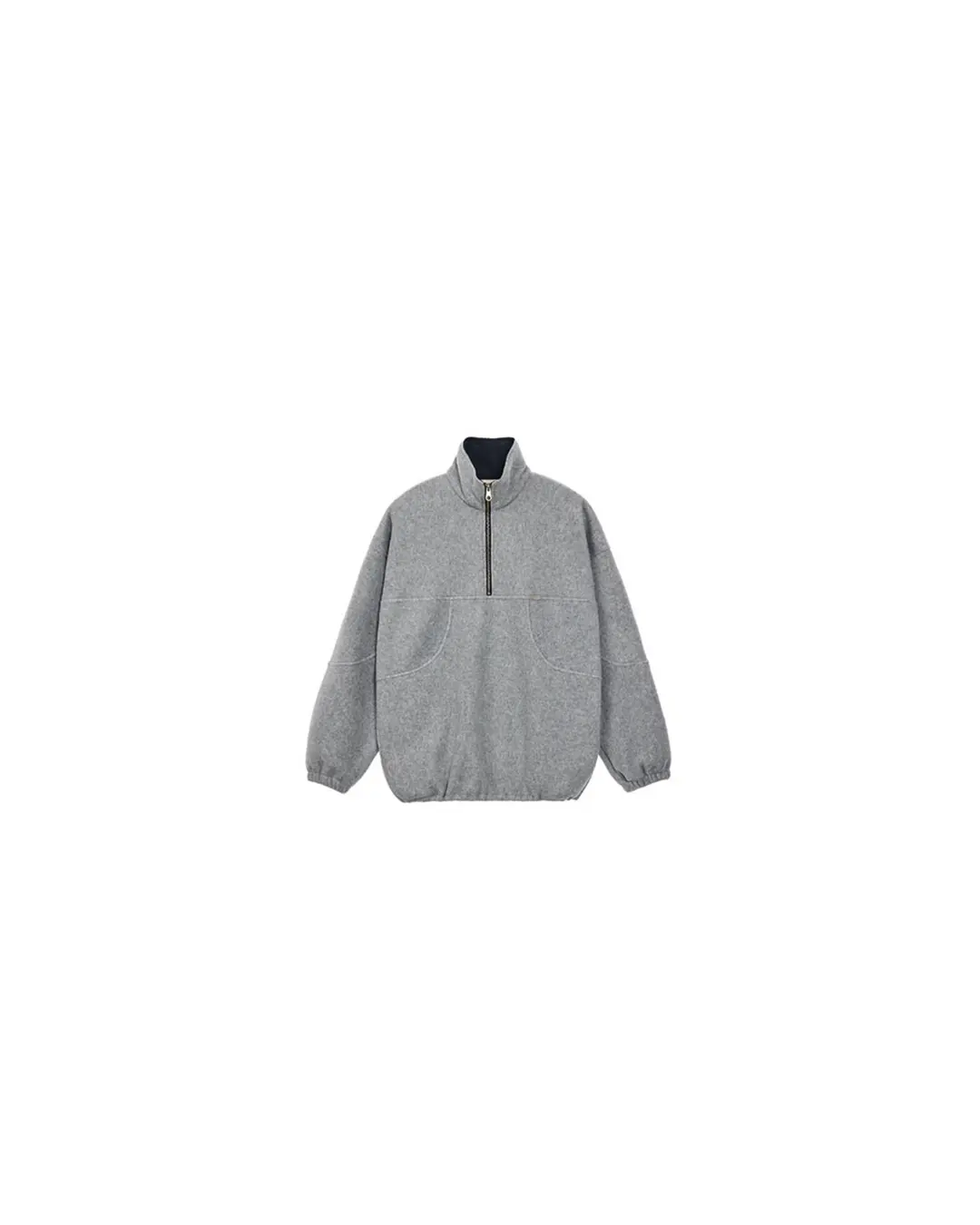 쏘이르 FLEECE HALF ZIP UP - GRAY 상품 이미지 3