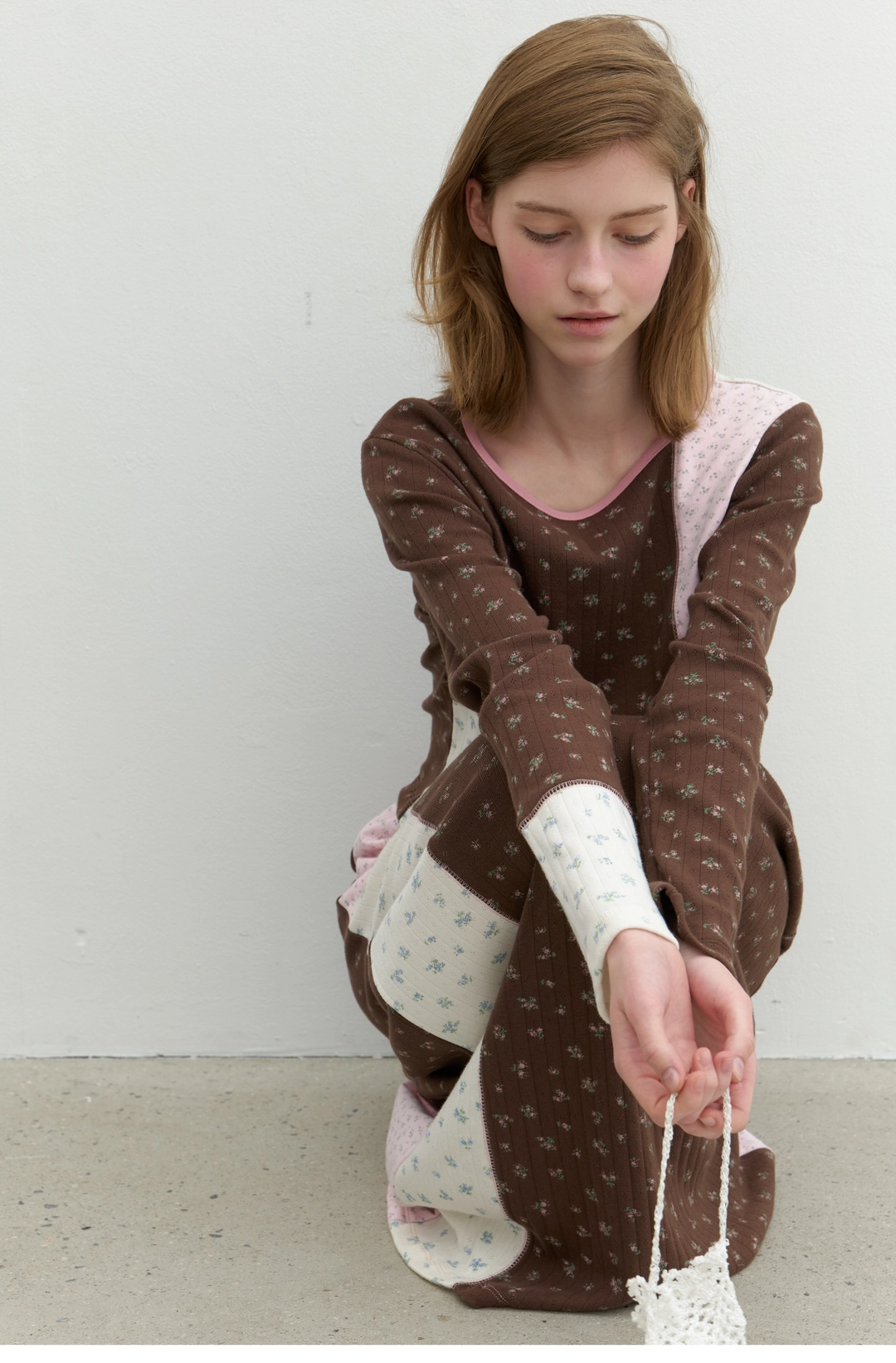 순수 Quilt Tee Brown (2nd) 상품 이미지 1