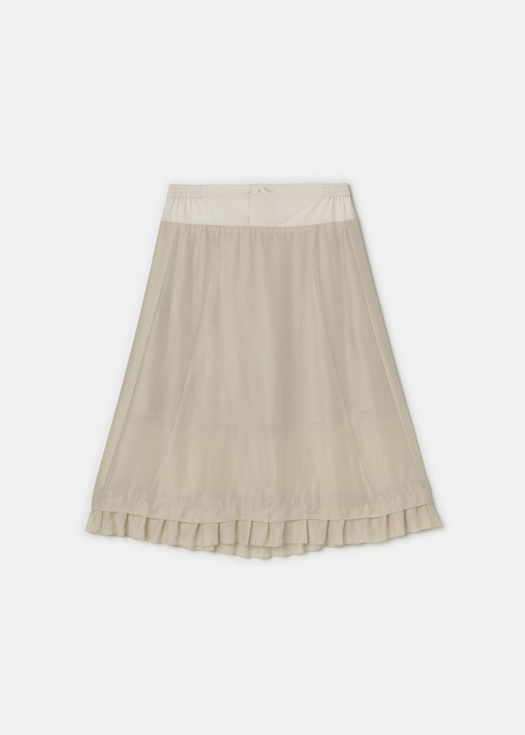더라이 Frill Midi Skirt(Beige) 상품 이미지 3