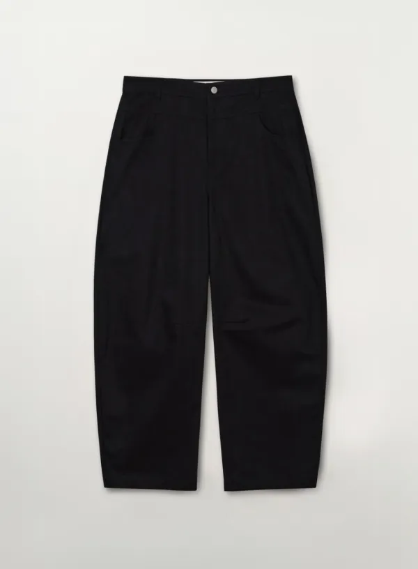 [RIIZE\'s Pick] Cotton Curved Pants - Black