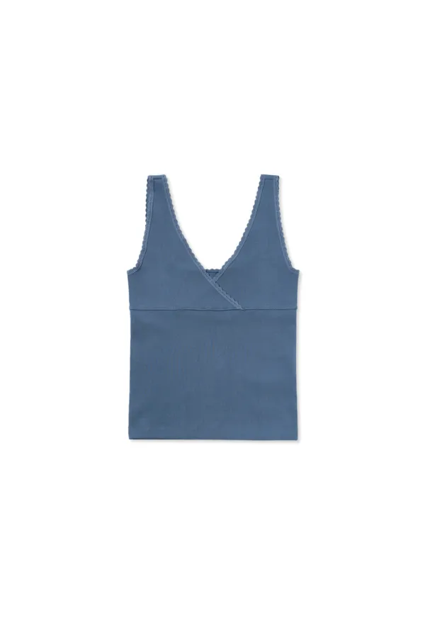 Lazy sleeveless top_blue