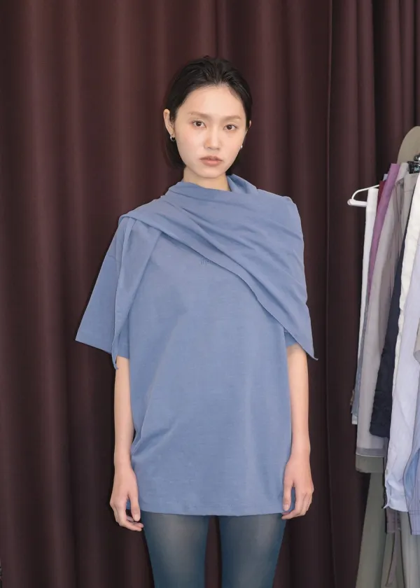 [ 2차 프리오더 ] PIGMENT OVER T ( SHAWL SET) [BLUE]