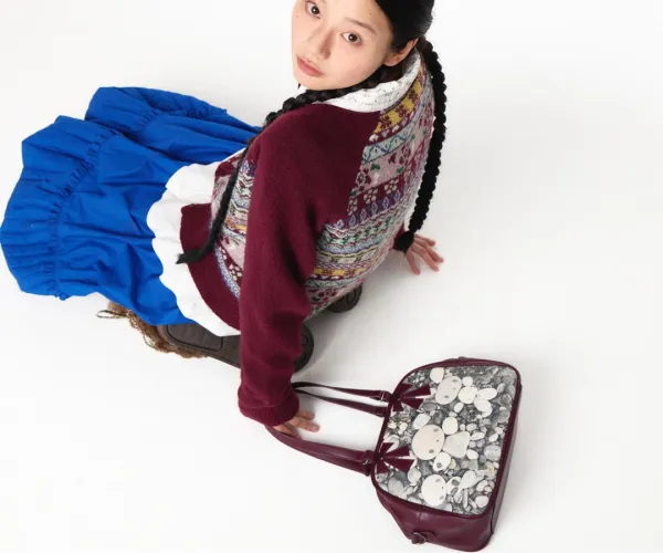 COTTAGE KNIT CARDIGAN WINE - coyseio