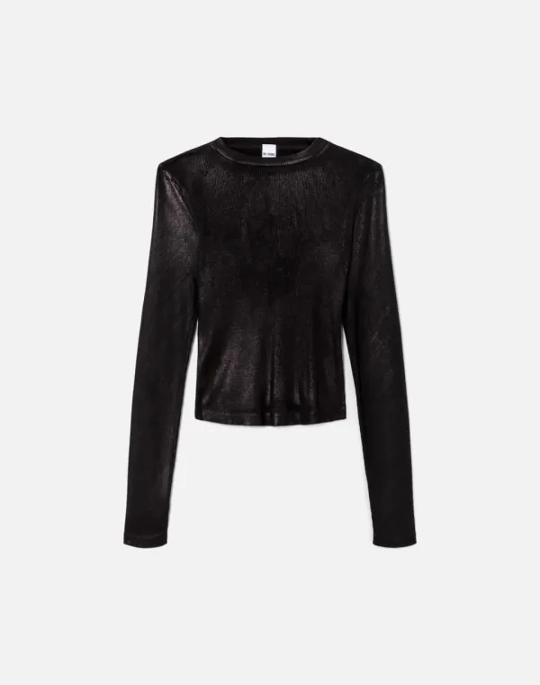 90s Foil Baby Long Sleeve - Black Foil