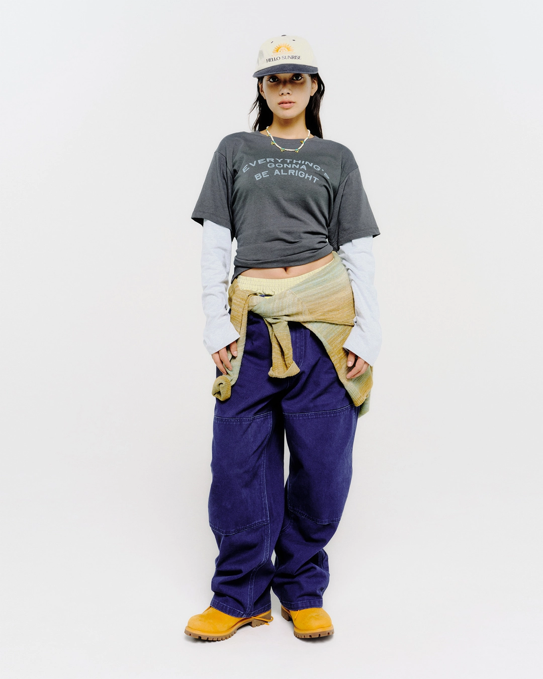 헬로선라이즈 HS Layered L/S Tee_Charcoal 상품 이미지 2