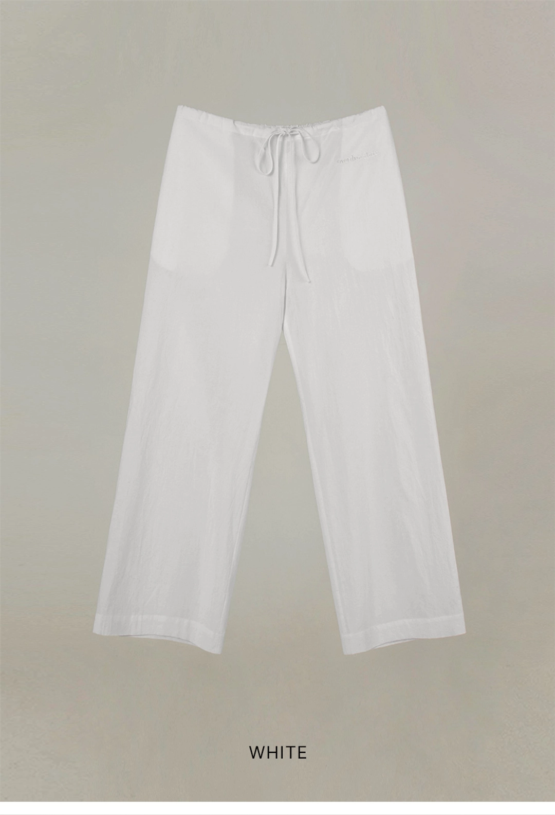 오버듀플레어 COTTON SHEER PANTS_WHITE 상품 이미지 3