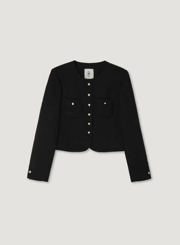 MOI TWEED JACKET_BLACK
