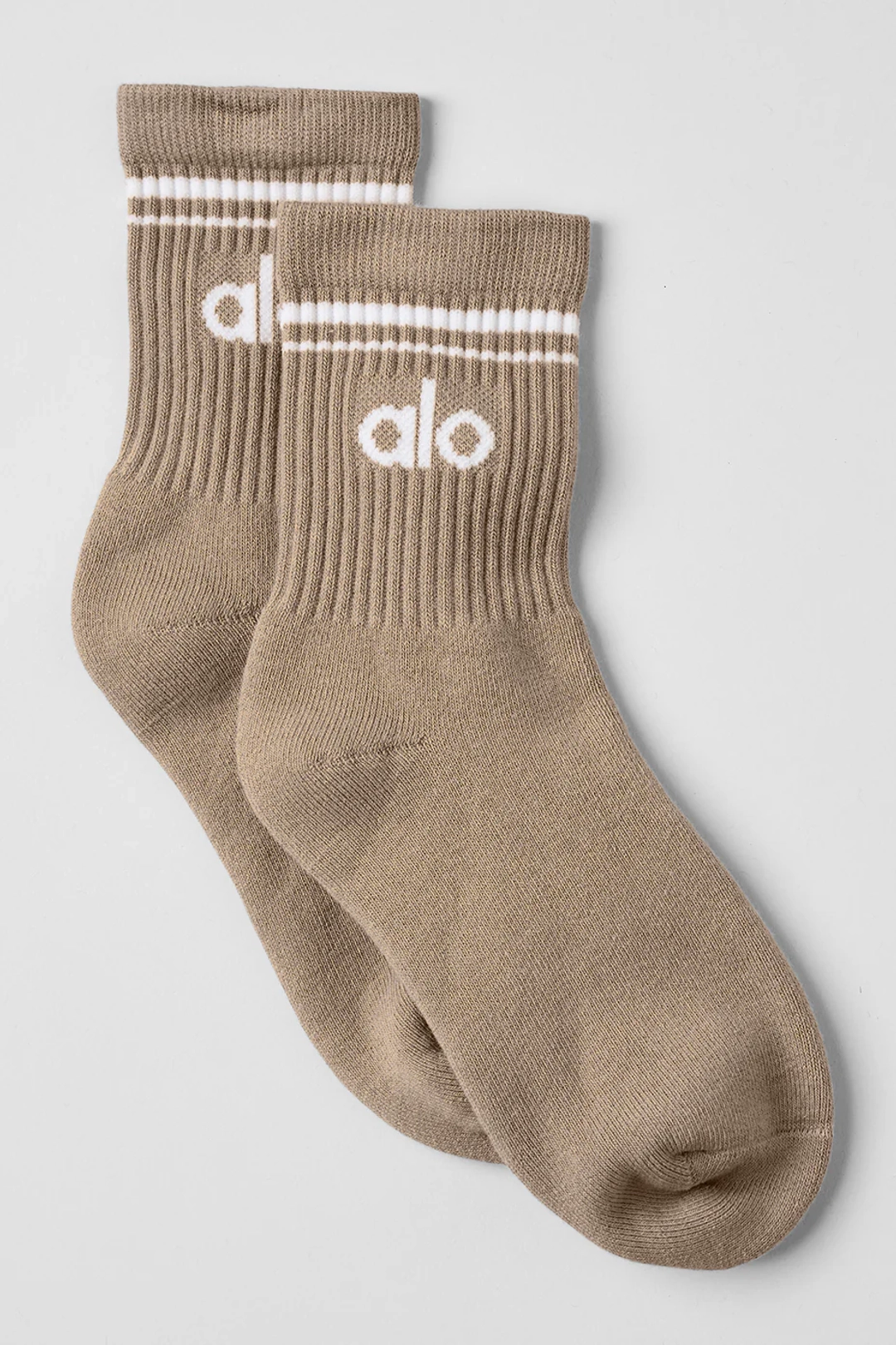 알로요가 Unisex Half-Crew Throwback Sock - Gravel/White 상품 이미지 1