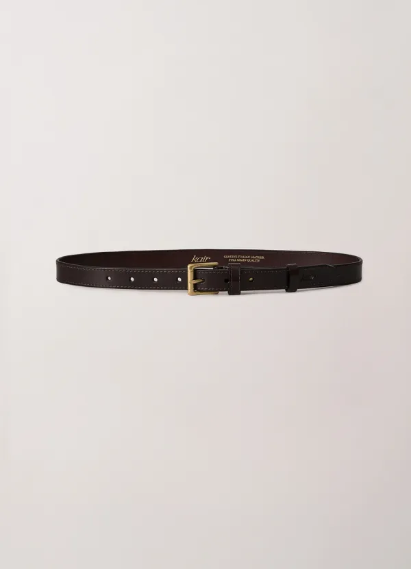 Italy Full Grain Leather Belt (Brown)