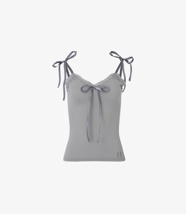 Ribbon lace sleeveless Top