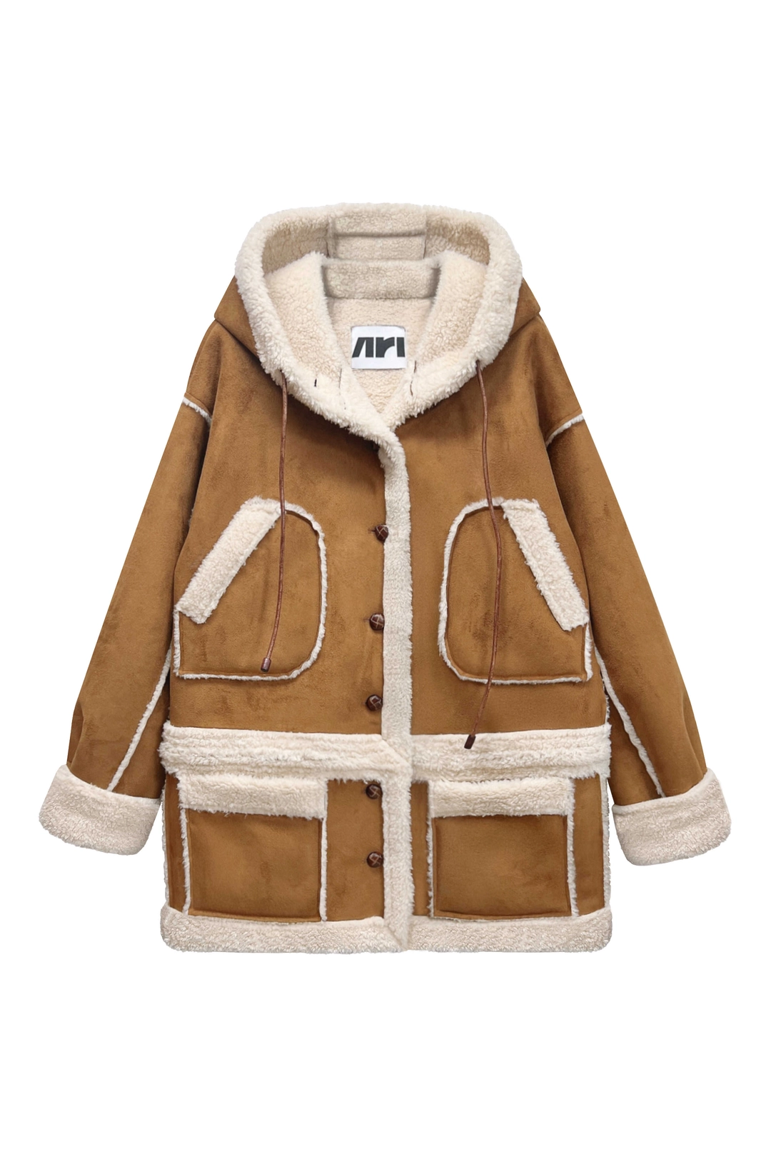 아리 ADORABLE HOOD MUSTANG LONG COAT / CAMEL 상품 이미지 1