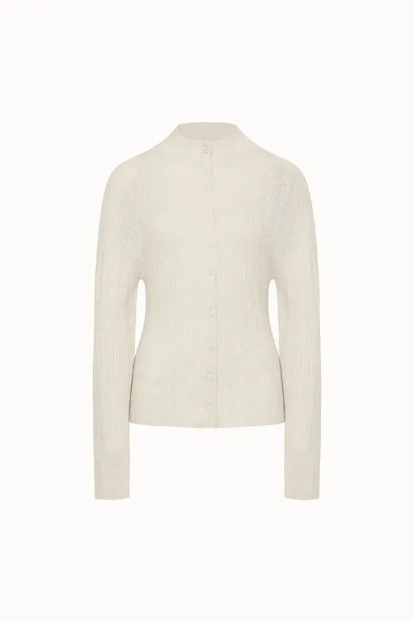 [5차 리오더]Baby Alpaca Holgament Cardigan[LMBDAUKN258]-Cream