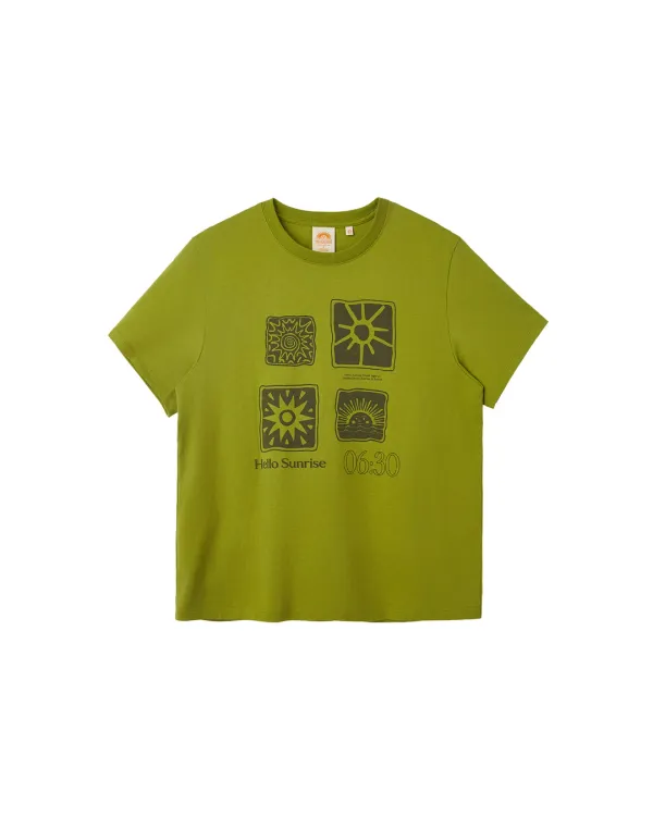 Sun Stamp Tee_Olive
