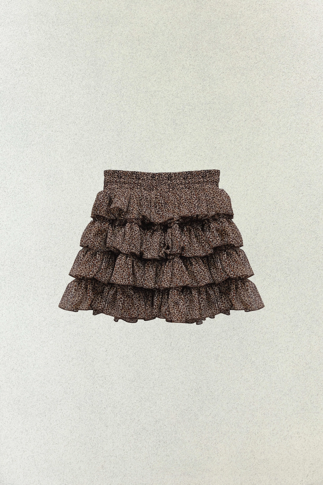 아리 LEOPARD CANCAN MINI SKIRT PANTS / BROWN 상품 이미지 1