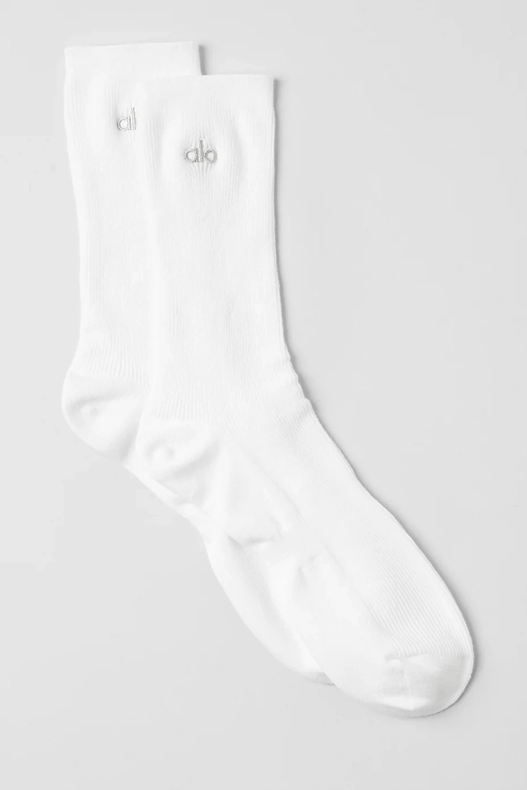 알로요가 Unisex Half-Crew Understated Sock - White 상품 이미지 1