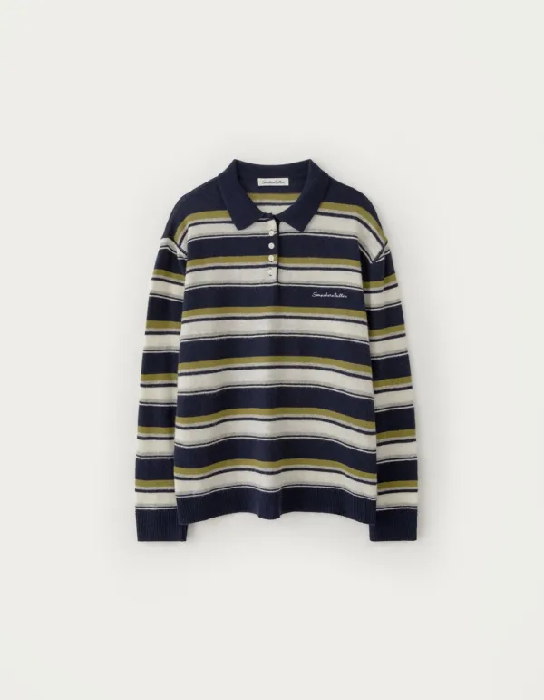 Cope Stripe Knit - Navy