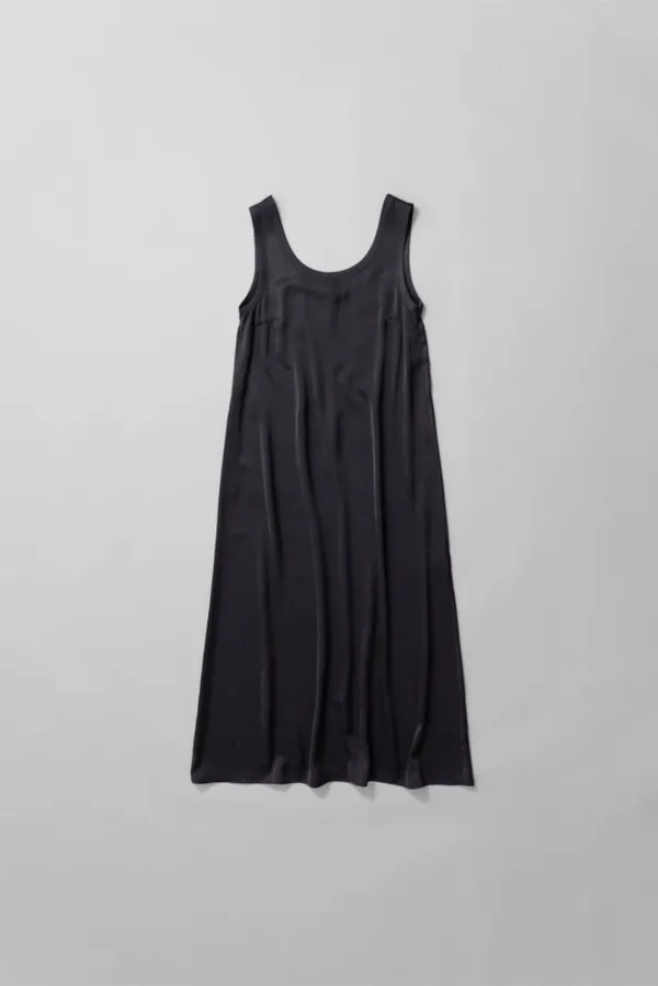 a glossy dress (charcoal)