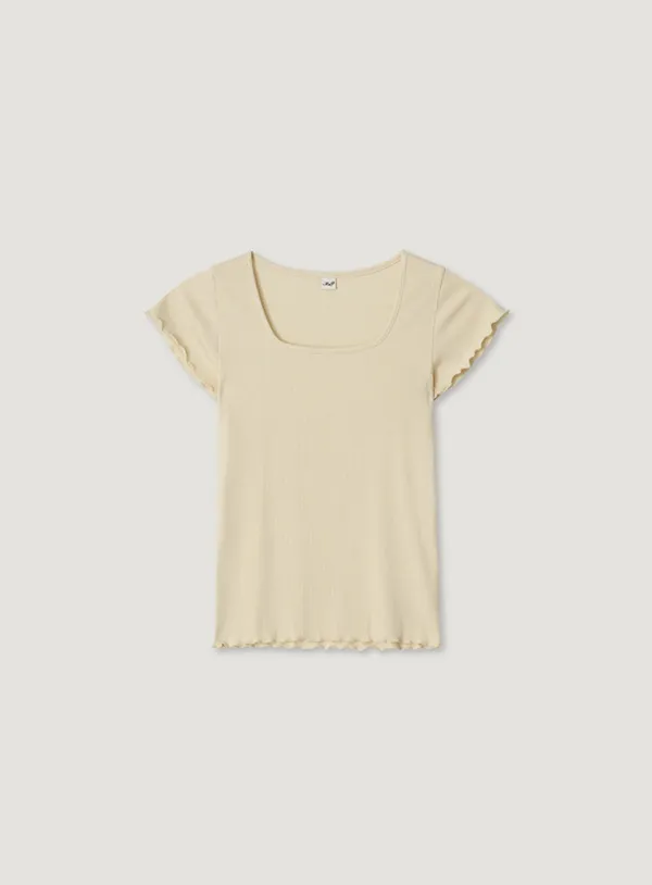 SILLY RUFFLE TEE_YELLOW