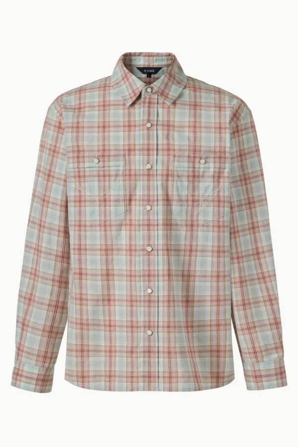Vintage Pastel Western Checkered Shirt, Pink