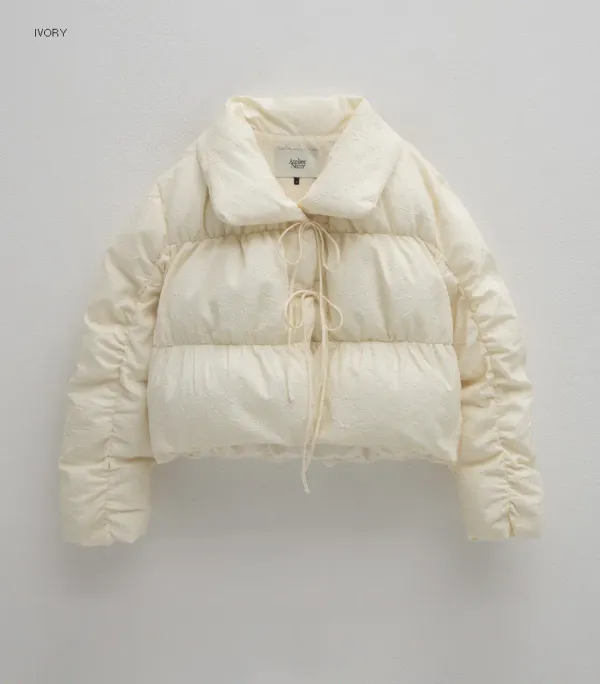 (JP-570)PUFF SHIRRING PADDING JUMPER