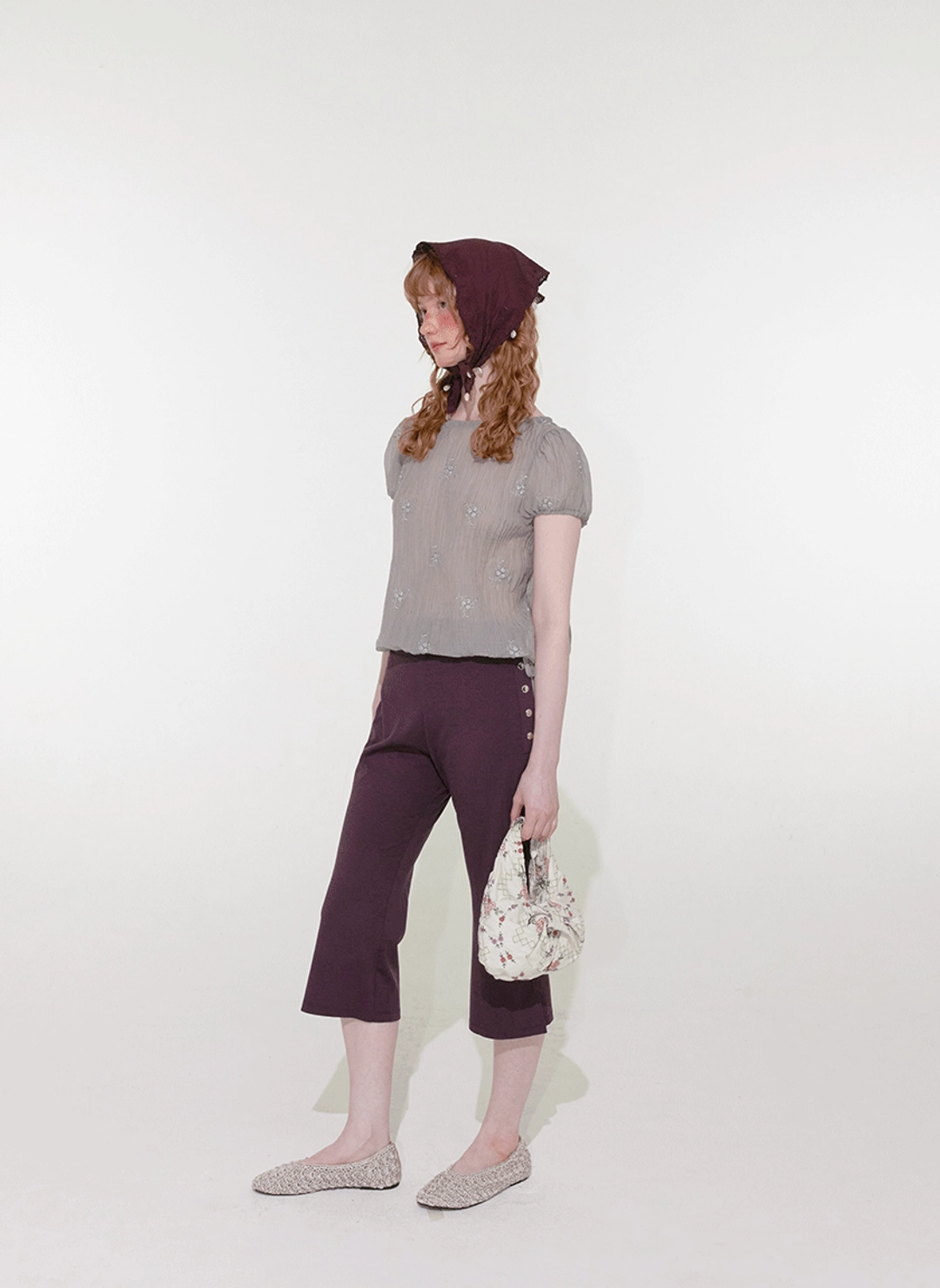 루루서울 Button Capri Pants (Purple) 상품 이미지 2
