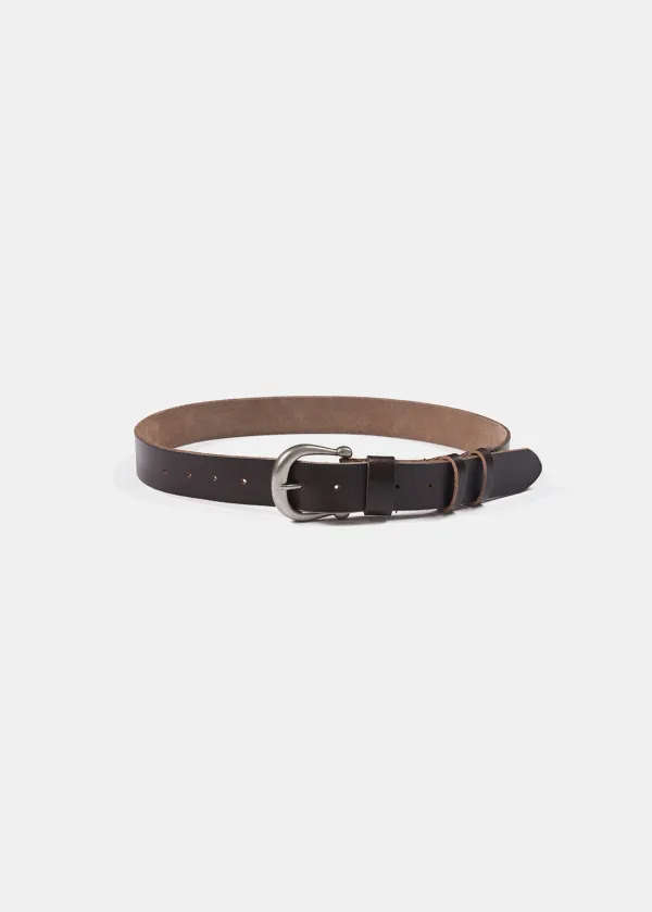 VINTAGE BUCKLE BELT (BROWN)