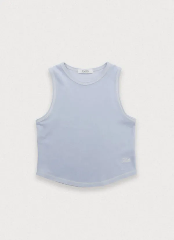 LOUNGE VELOUR SLEEVELESS - BABY BLUE