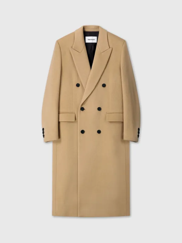 (2026/09/16 12:00 Open) (W) WOOL TAILORED DOUBLE-BREASTED MAXI COAT_ CAMEL