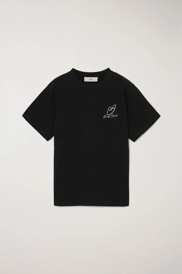 UNISEX HEART D LOGO T-SHIRT BLACK