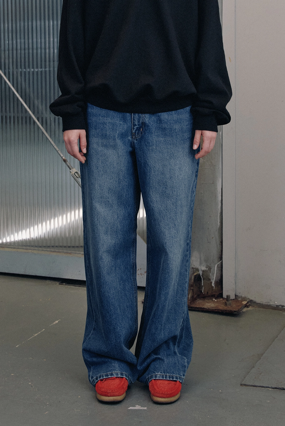 브렌다 브렌든 rc wide denim pants - blue - BRENDA BRENDEN 상품 이미지 1