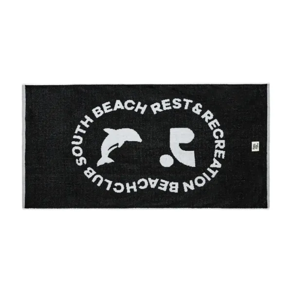 RR REVERSIBLE BEACH TOWEL - BLACK