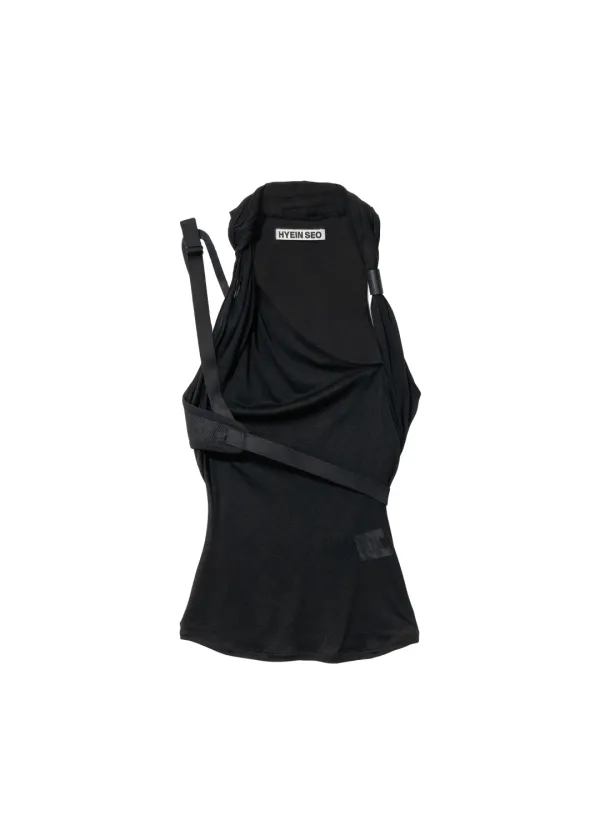 Sleeveless Knot Top w/ Back Strap