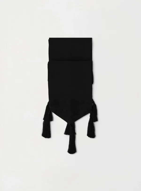 게드 - ORIENTAL SILK SCARF - BLACK