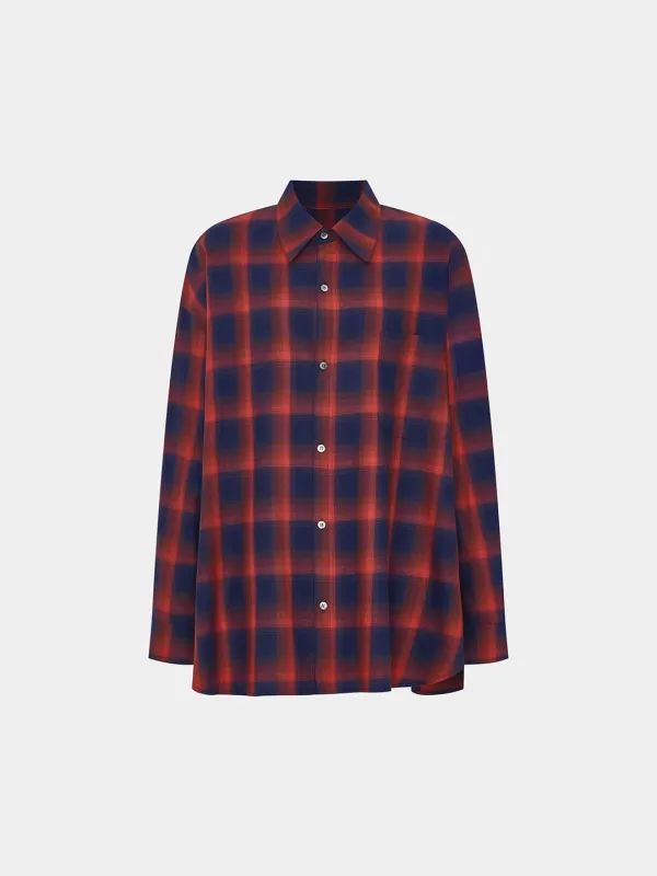 Enola modal cotton oversized SH - Red & Navy