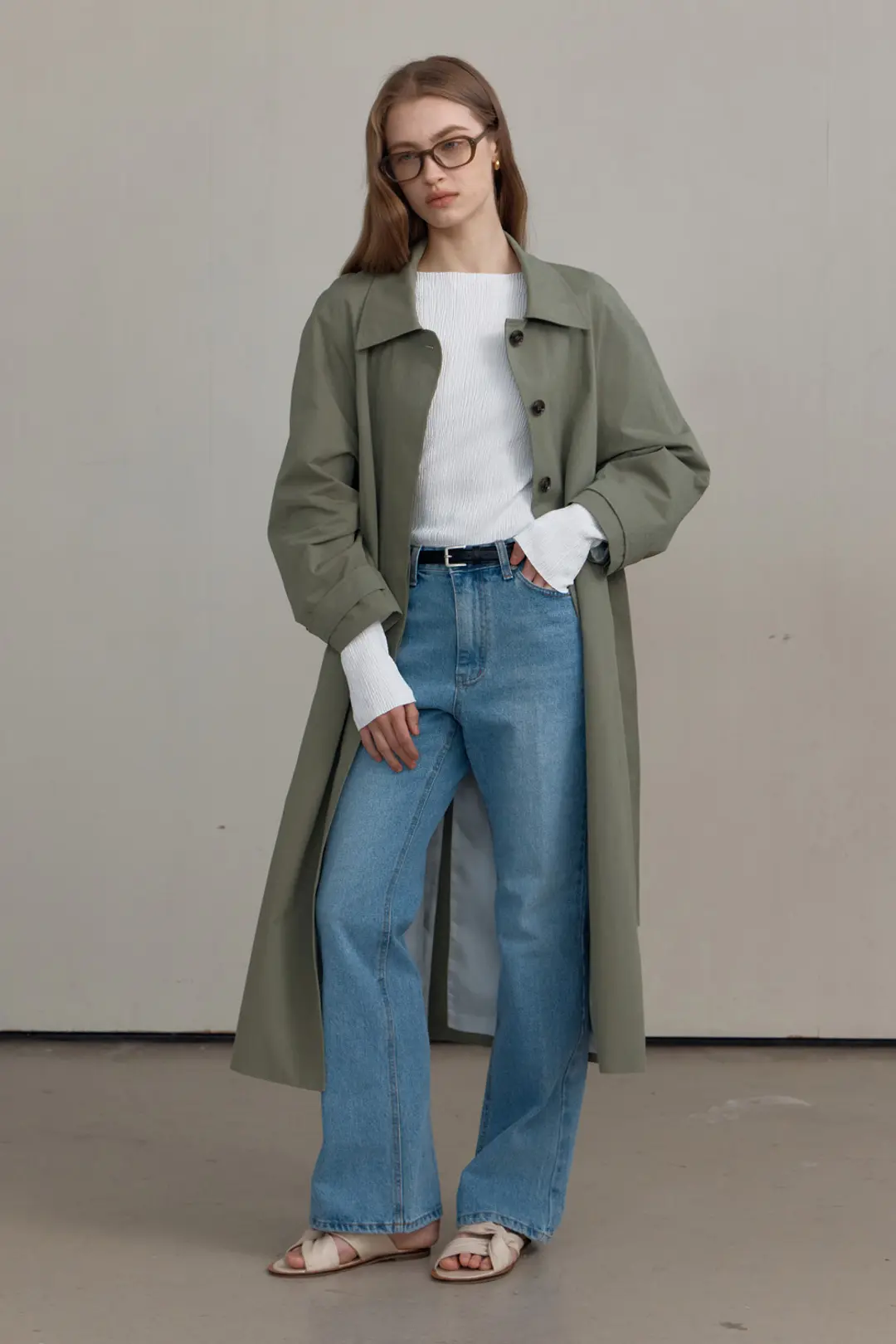 오브오브 Mila Trench Coat_Khaki 상품 이미지 2